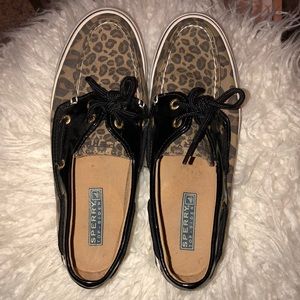Leopard Sperry Top-Siders Size 6